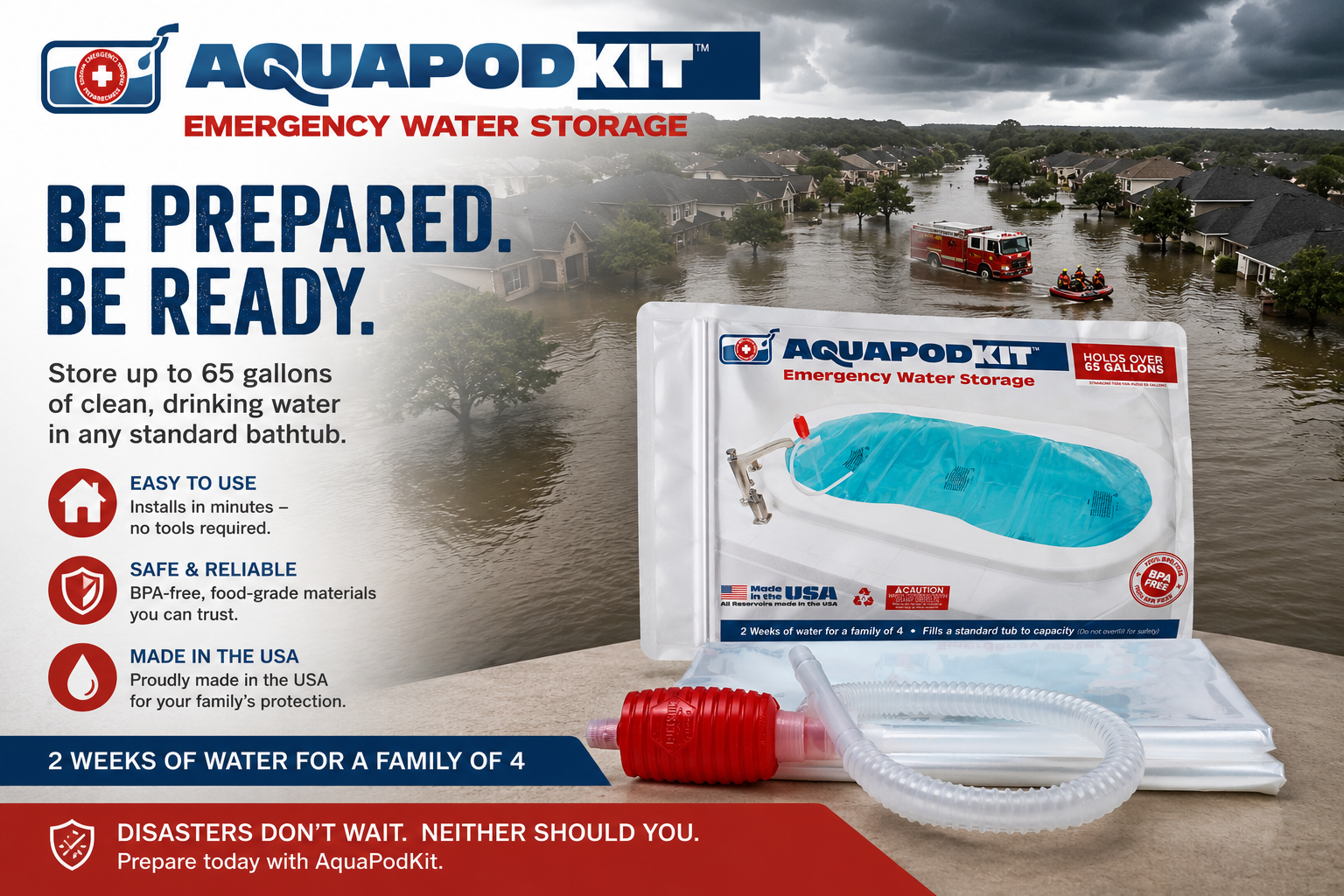 Don't Wait Until the Water Starts Rising: Prepare Before the Storm with the AquaPodKit®