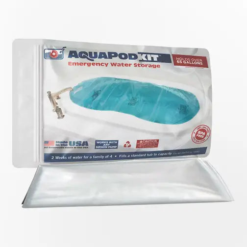 AquaPod Kit - AquaPod liner only - front view of bag kit - Made in USA