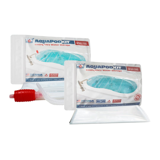 AquaPod Bathtub Bladder PlusOne - Emergency Water Storage Solution (1 bag kit 1 liner)